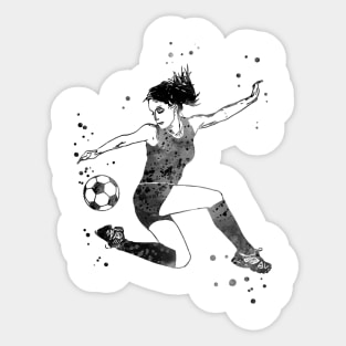 Female Soccer Player Sticker